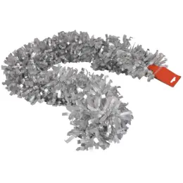 Metallic Silver Tinsel Garland - full image